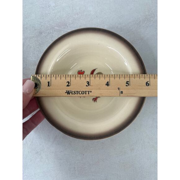 Vintage MCM Metlox Poppytrail Red Rooster Salad Plates Retro California‎ 6 inch - Picture 4 of 8